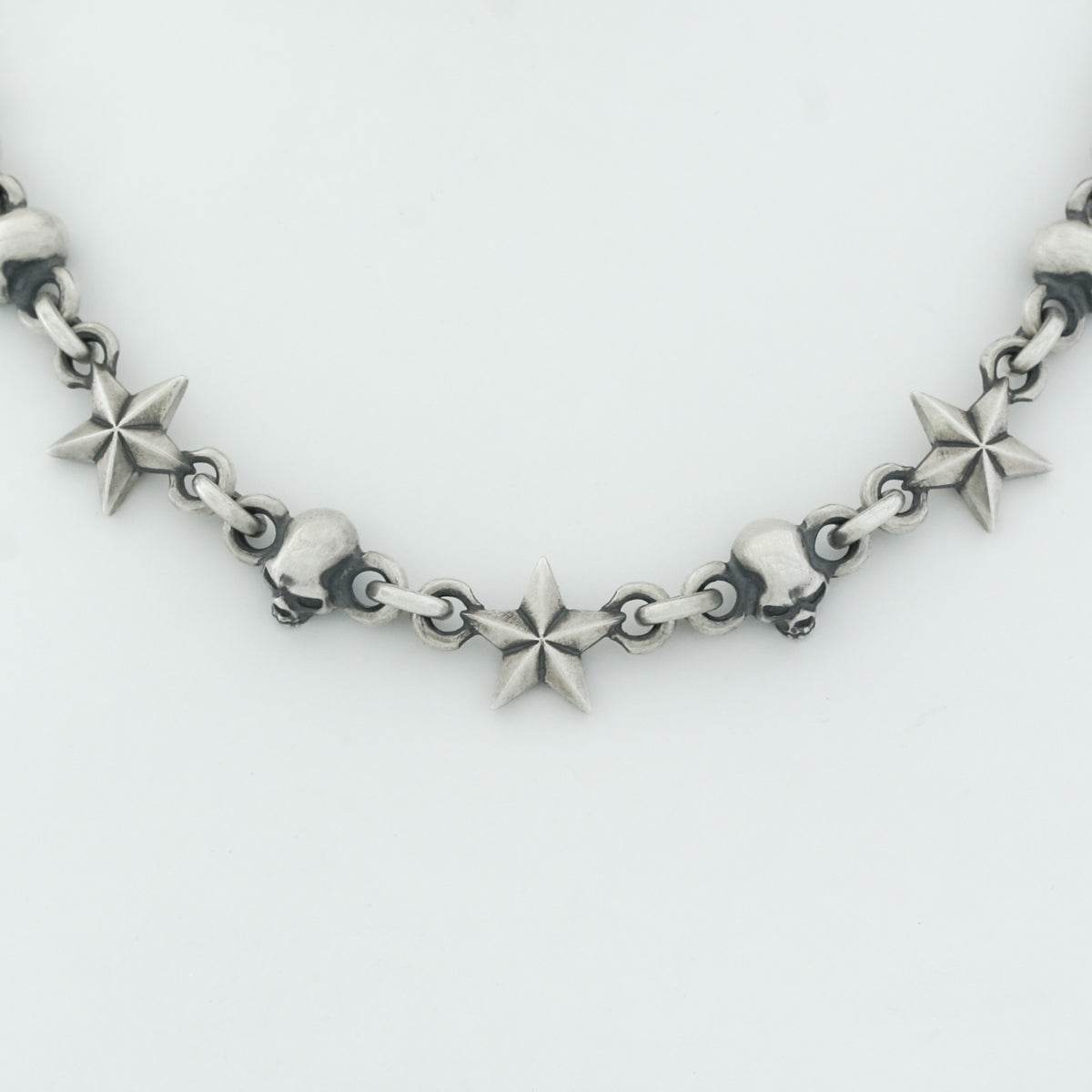 Rock and Justice EDEN エデン タイニースターアンドスカルネックレス サイド 40cm ネックレス シルバー925 ブランド シルバーアクセサリー Tiny Star 爆買の画像