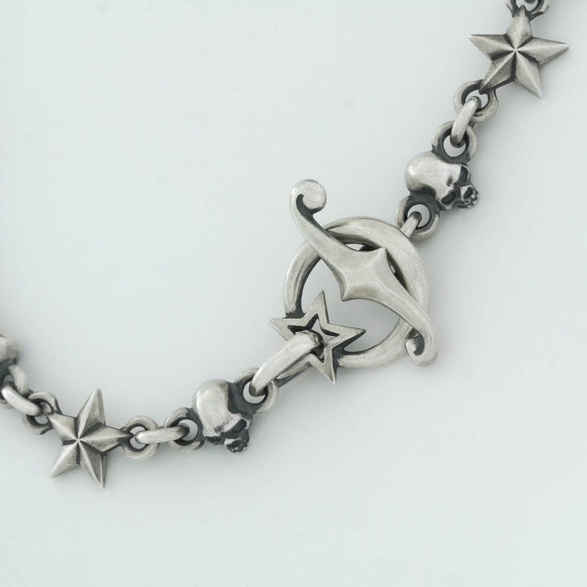 Rock and Justice EDEN エデン タイニースターアンドスカルネックレス サイド 40cm ネックレス シルバー925 ブランド シルバーアクセサリー Tiny Star 爆買の画像