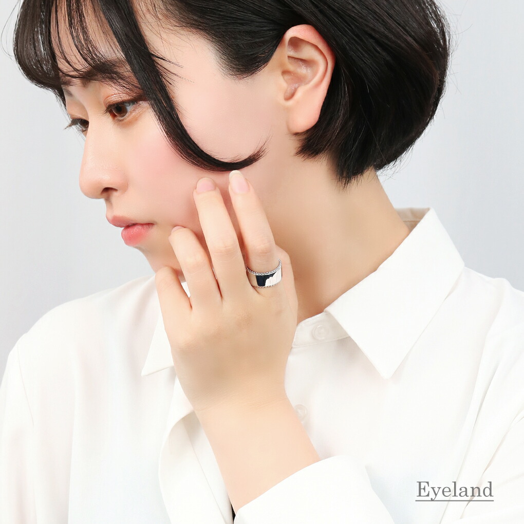 ミル 鏡面 平打ちリング リング 指輪 13〜19号 シルバー 925