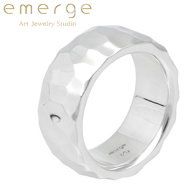 emerge エマージュ EX ラージ ランダムエッジ リング 6〜24号 指輪 シルバーリング メンズ レディース シルバー シルバー925 シルバー