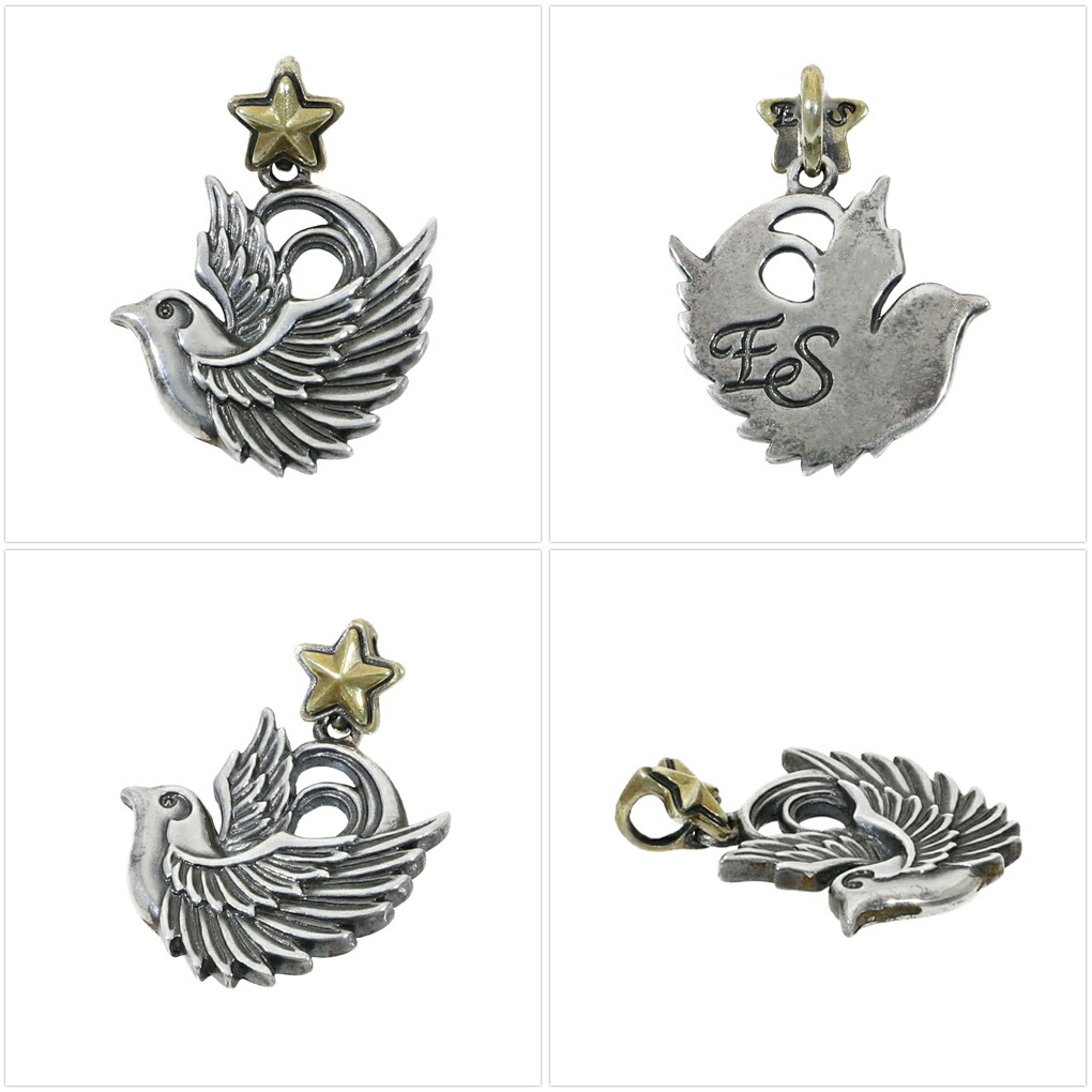 es オールドスクールタトゥー スワロー ノーティカルスター ペンダント