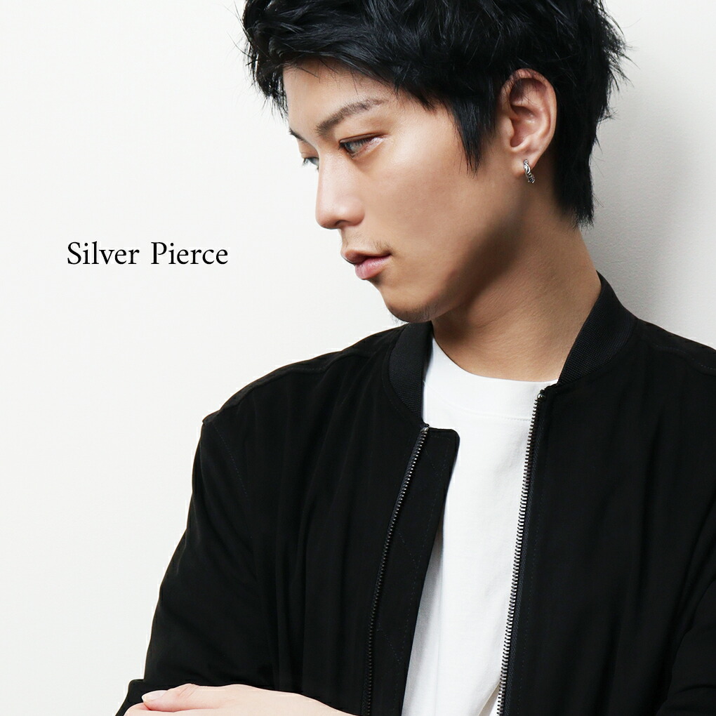 アラベスク ハーフフープピアス 1P 片耳用 唐草 ピアス シルバー925 銀