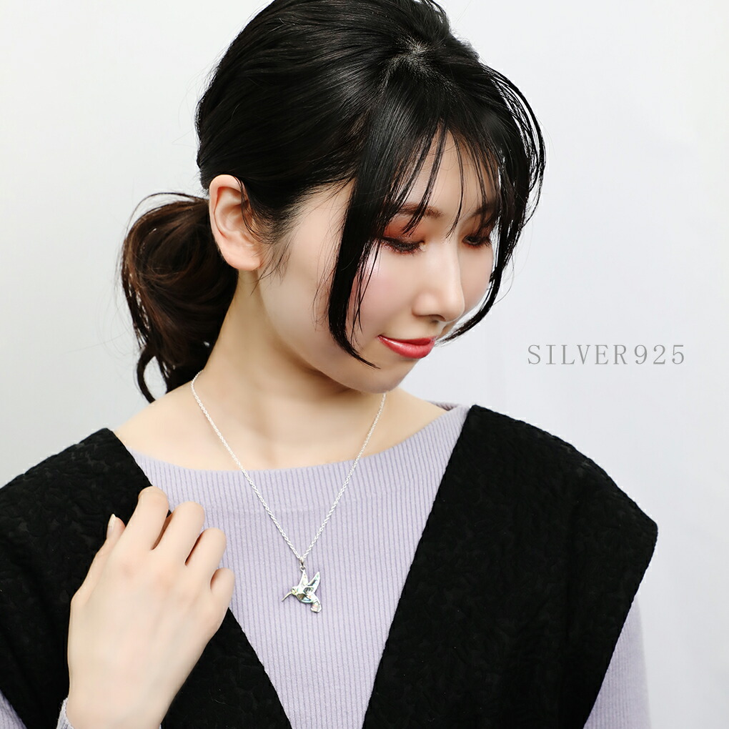 ハチドリ シルバー ネックレス ペンダント ペンダントトップ 鳥