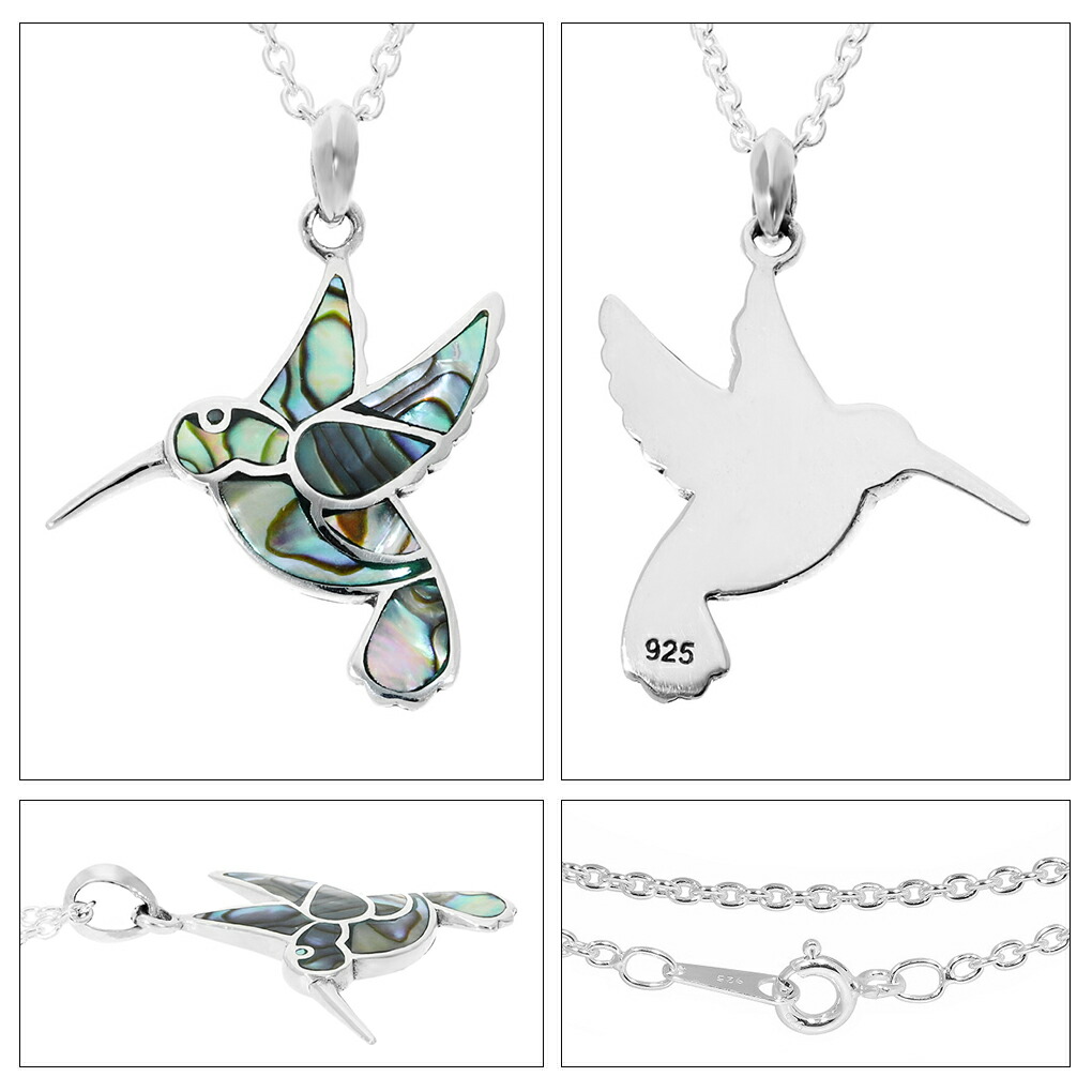 ハチドリ シルバー ネックレス ペンダント ペンダントトップ 鳥
