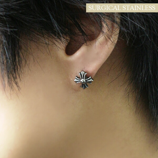リリークロス ステンレス スタッドピアス 1P 片耳用 アレルギーフリー