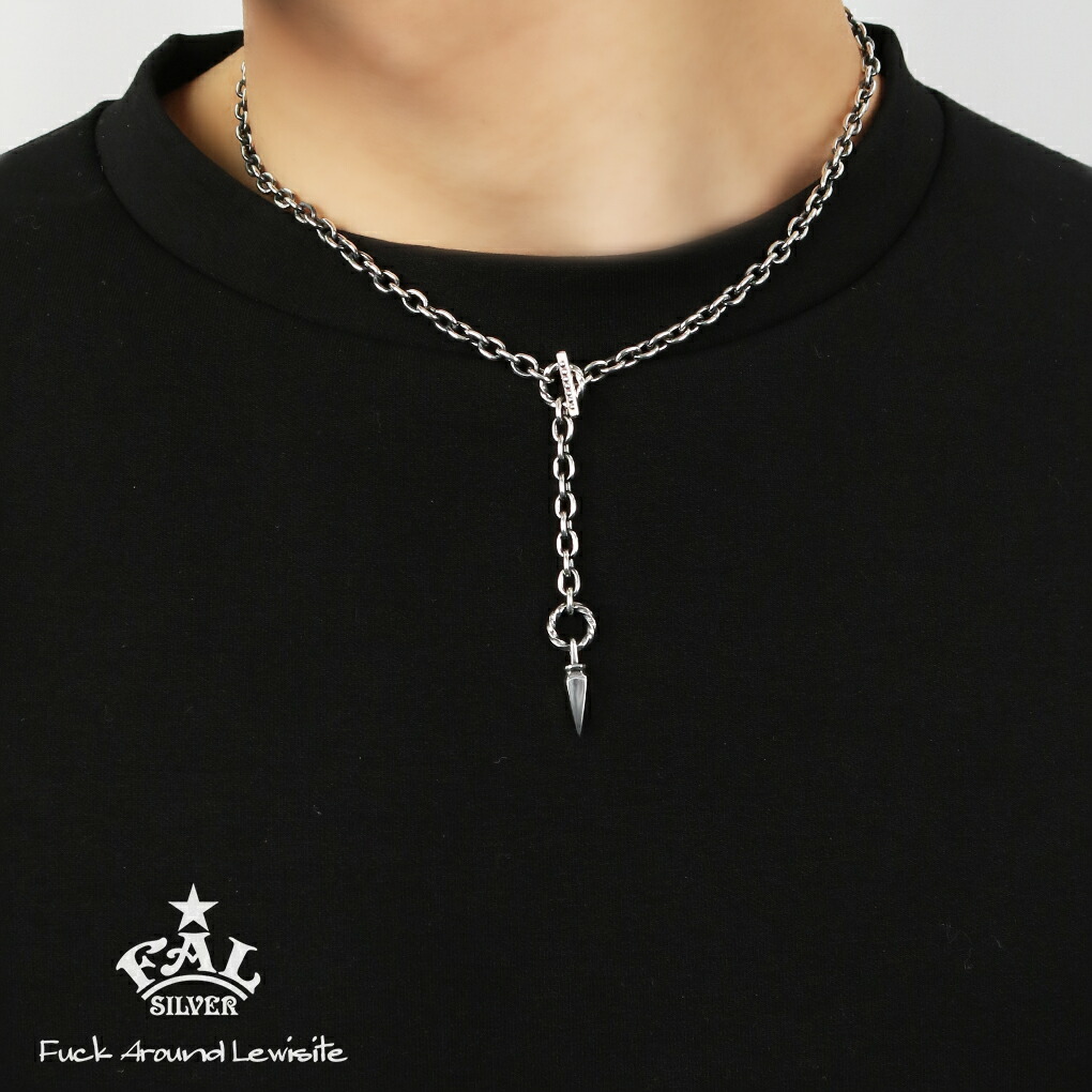 F.A.L ニードル テール 125 チェーン 45 50cm シルバー925 シルバーチェーン ネックレス シルバー y字 y字ネックレス ネックレスチェーン 爆買の画像