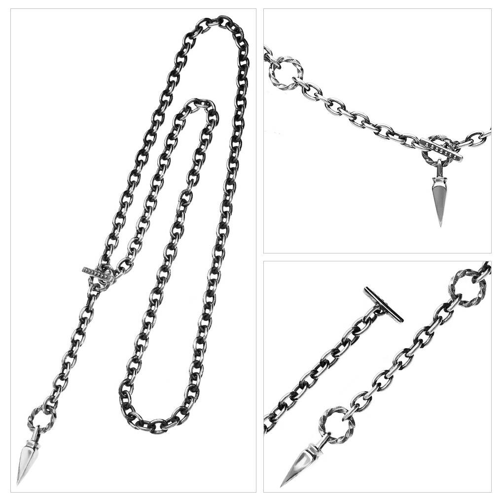 F.A.L ニードル テール 125 チェーン 45 50cm シルバー925 シルバーチェーン ネックレス シルバー y字 y字ネックレス ネックレスチェーン 爆買の画像