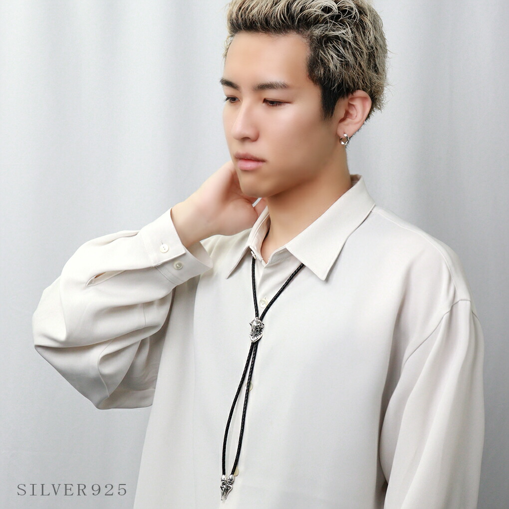 F.A.L スウィル ループタイ ネックレス シルバー925 革紐 ペンダント