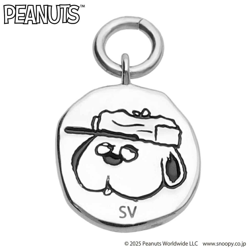 SNOOPY（スヌーピー） オラフ リバーシブル チャーム シルバー ピアス