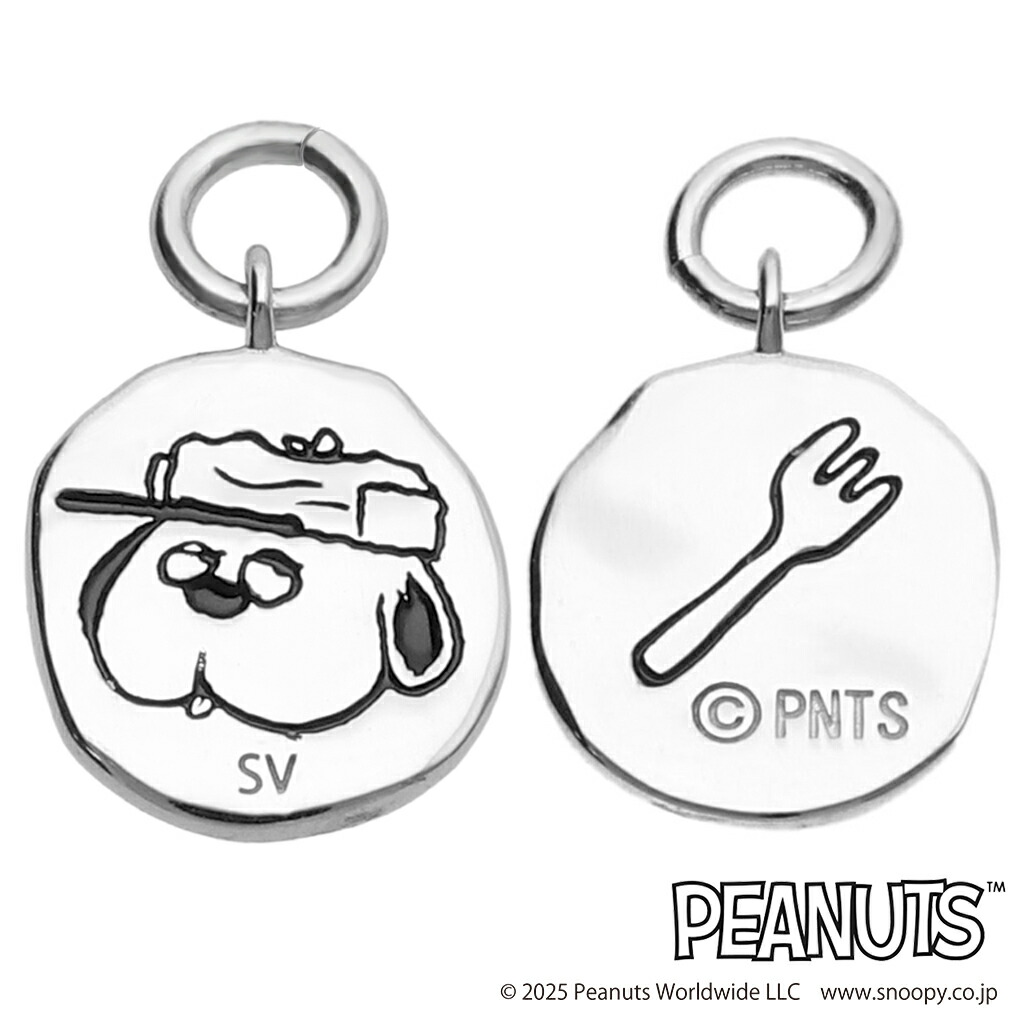 SNOOPY（スヌーピー） オラフ リバーシブル チャーム シルバー ピアス