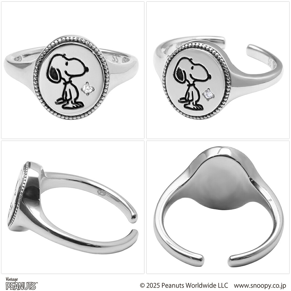 SNOOPY（スヌーピー） PEANUTS 「 phiten モデル 」 印台 リング 指輪