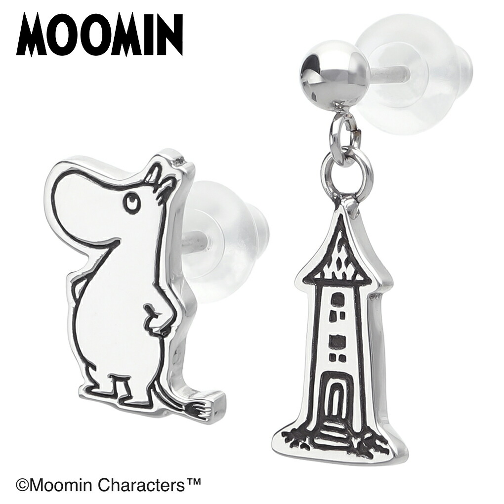 ファイテン コラボ ムーミン ＆ ムーミンハウス ピアス 2P 両耳用 ステンレス MOOMIN phiten 公式 グッズ アクセサリー キャラクター ムーミン屋敷 爆買