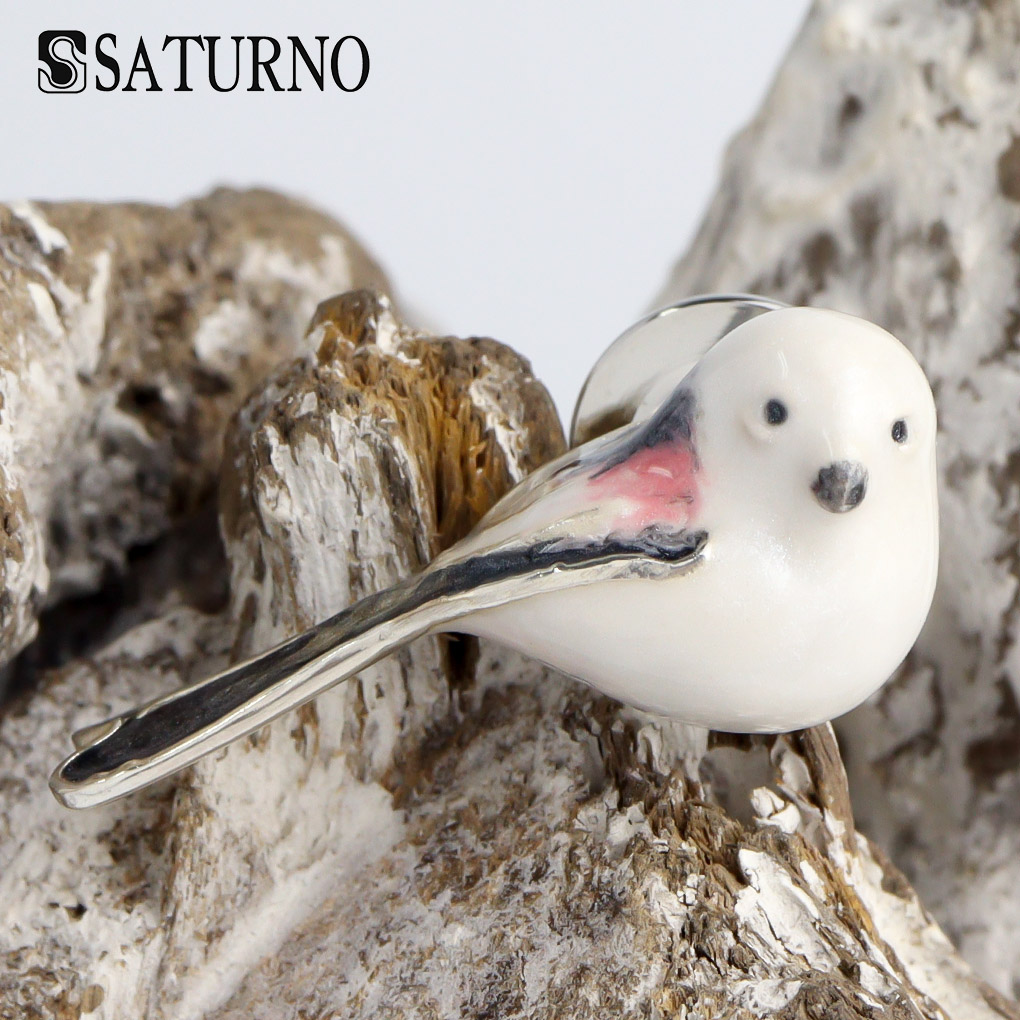 SATURNO サツルノ シマエナガ ピンブローチ シルバー エナガ グッズ モチーフ 鳥 小鳥 雪の妖精 ホワイト 白 ラペルピン ピンズ  ピンバッジ : fn-spni-320 : 新宿銀の蔵 シルバーアクセサリー - 通販 - Yahoo!ショッピング