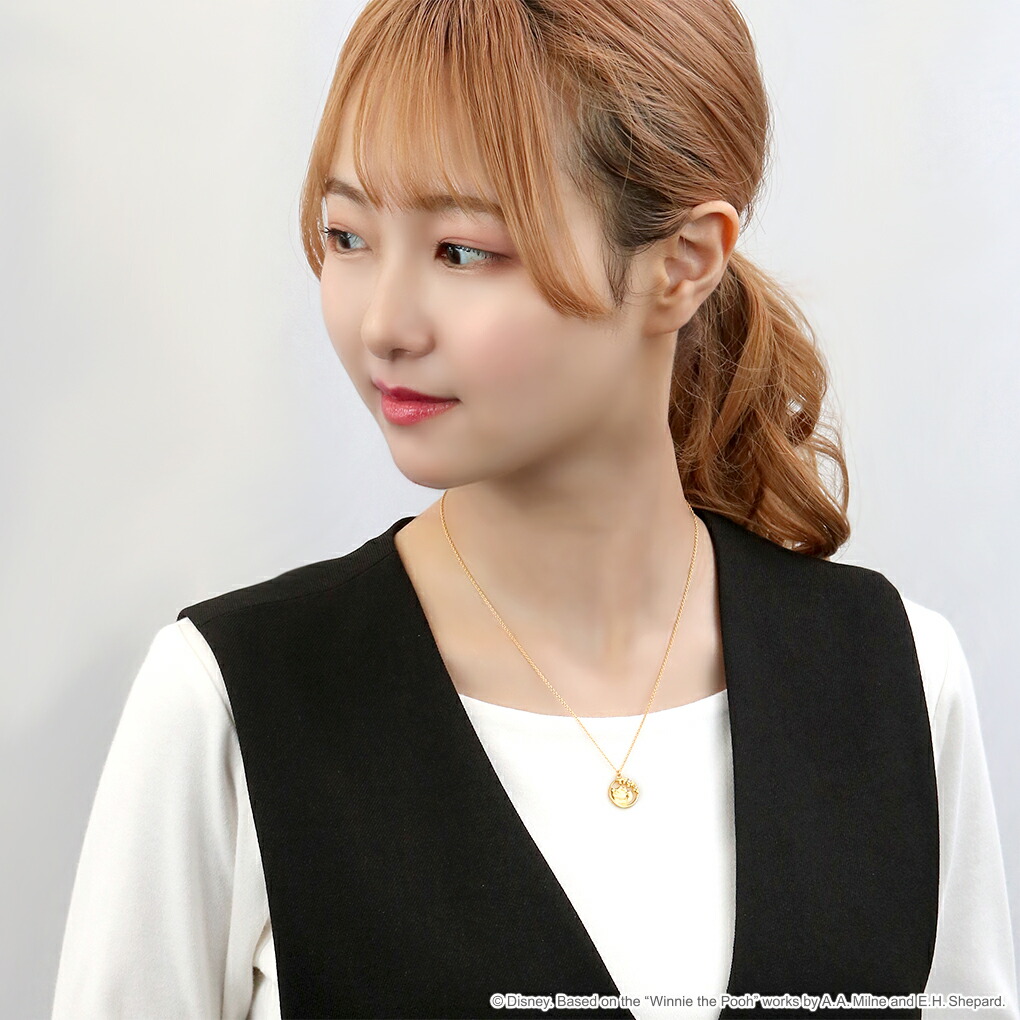 ディズニー 当店限定 くまのプーさん ネックレス 限定 公式 オフィシャル Disney グッズ プーさん ハチミツ シルバー ゴールド 大人 レディース 女性 爆買の画像