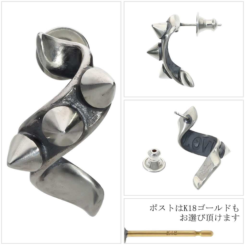 Rat Race（ラットレース） スタッズ オン リボン LOVE ピアス 1P 片耳