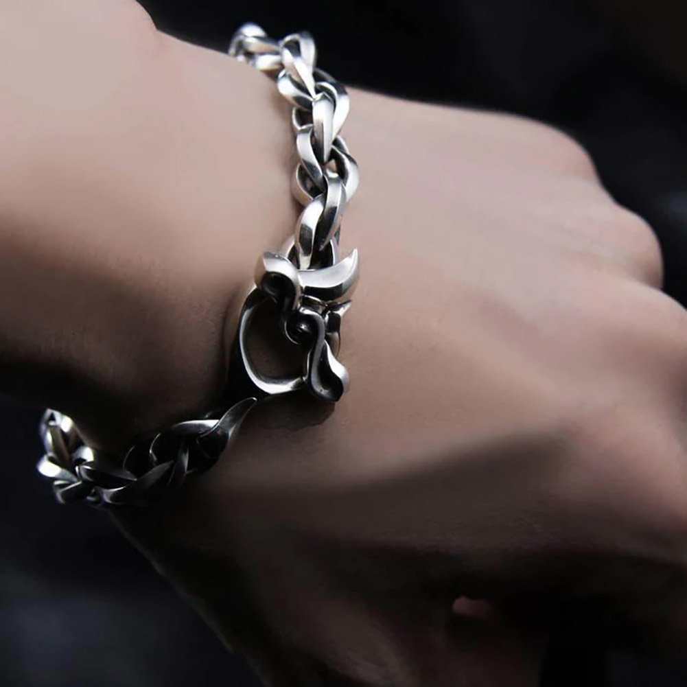RAT RACE ラットレース トルネード フレア ブレスレット シルバー 925 チェーンブレスレット マンテル Tバー金具 メンズブレスレット メンズ 男性 爆買の画像
