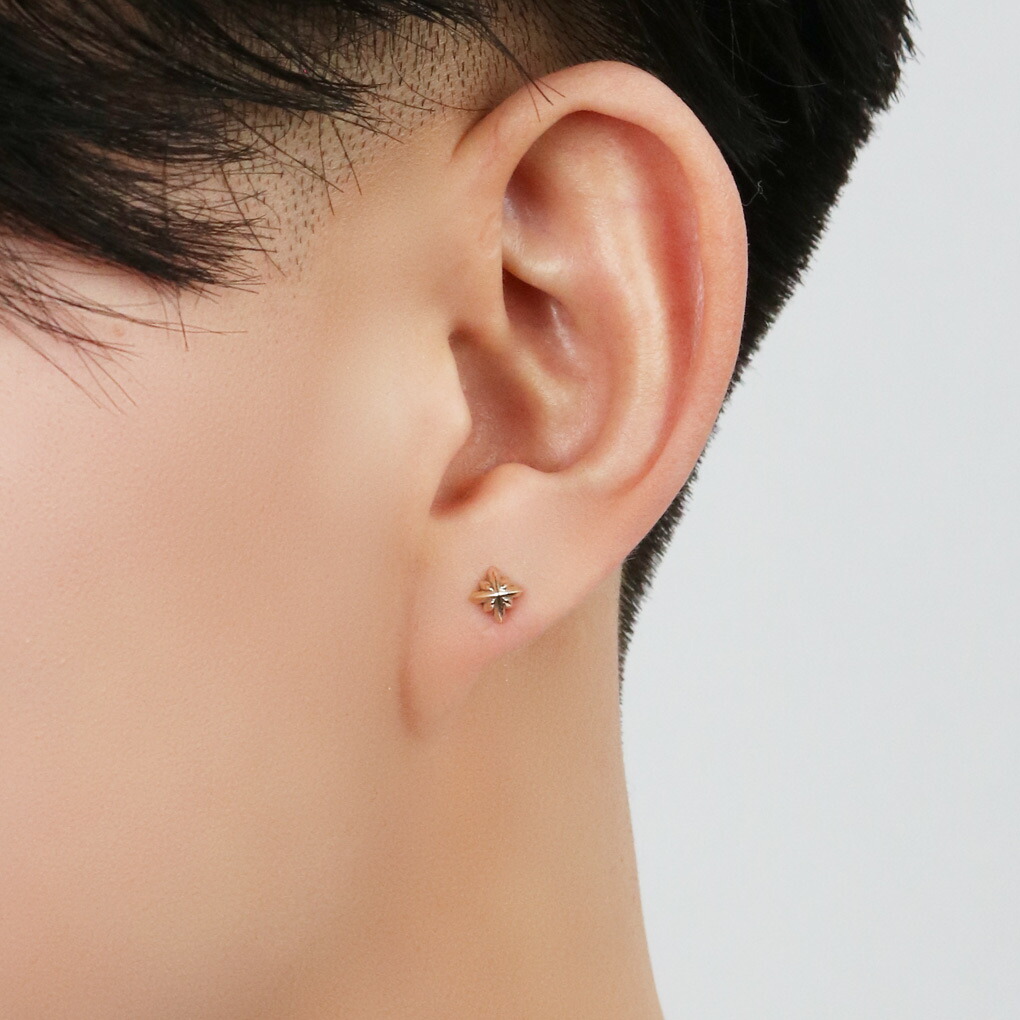 専用 M's collection スタッズピアス クリスタル付き M's collection