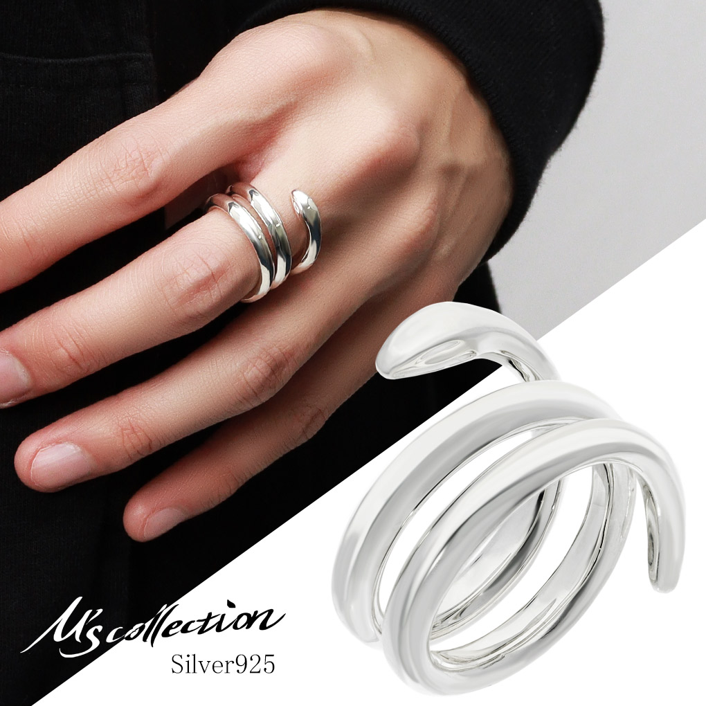 M's collection COILED SNAKE RING   1323 󥺥 С 925 ž夲  ؤ ͡ 줤   ǯ