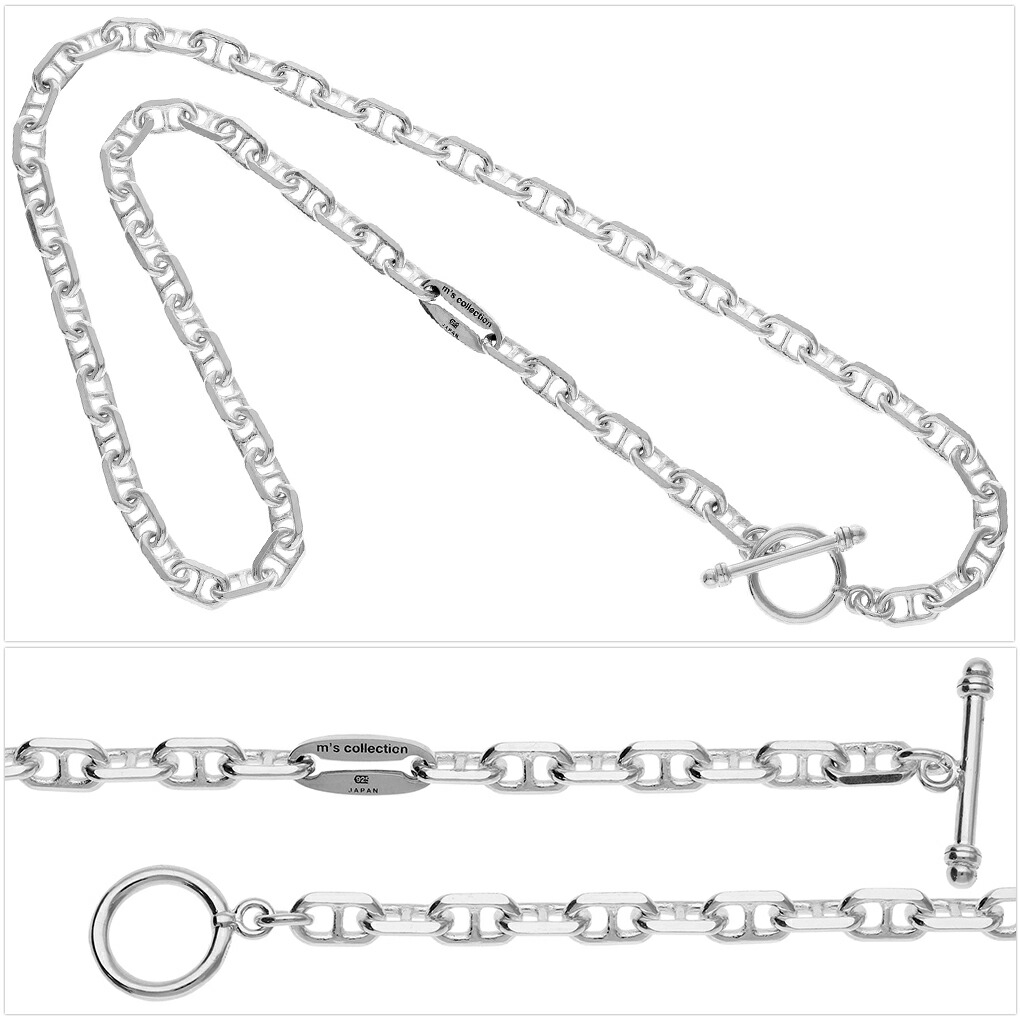 M's collection エムズコレクション マンテル マリーナチェーン シルバーチェーン ネックレス 45cm チェーン シルバー シルバー925 爆買の画像