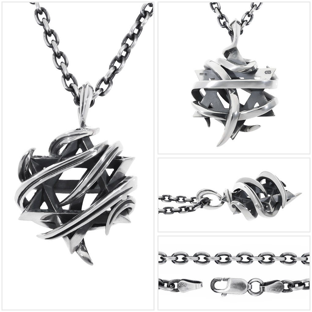 M's collection エムズコレクション テンタクルス ヘキサグラム ネックレス ペンダント ペンダントトップ ペンダントチャーム シルバー 星 スター 爆買の画像
