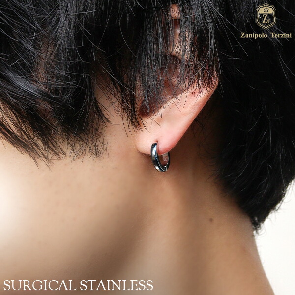 Zanipolo Terzini フープピアス メンズ ステンレス 片耳