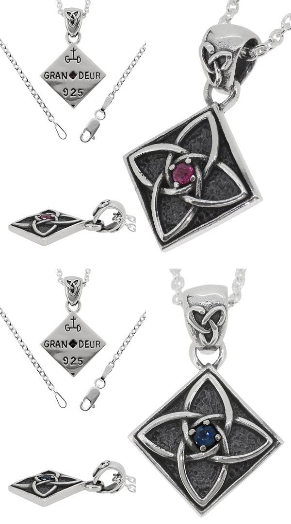 シルバーネックレス メンズ コスモスクエア ブランド チェーン付