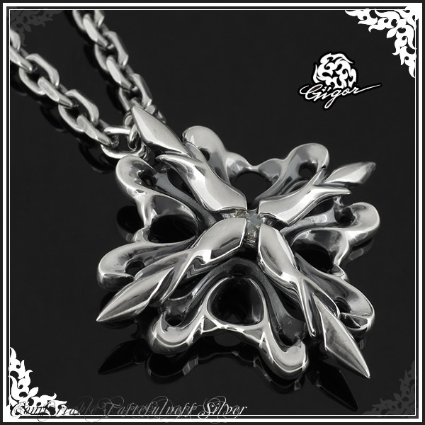 GIGOR（ジゴロウ） グリーククロスペンダント シルバーネックレス