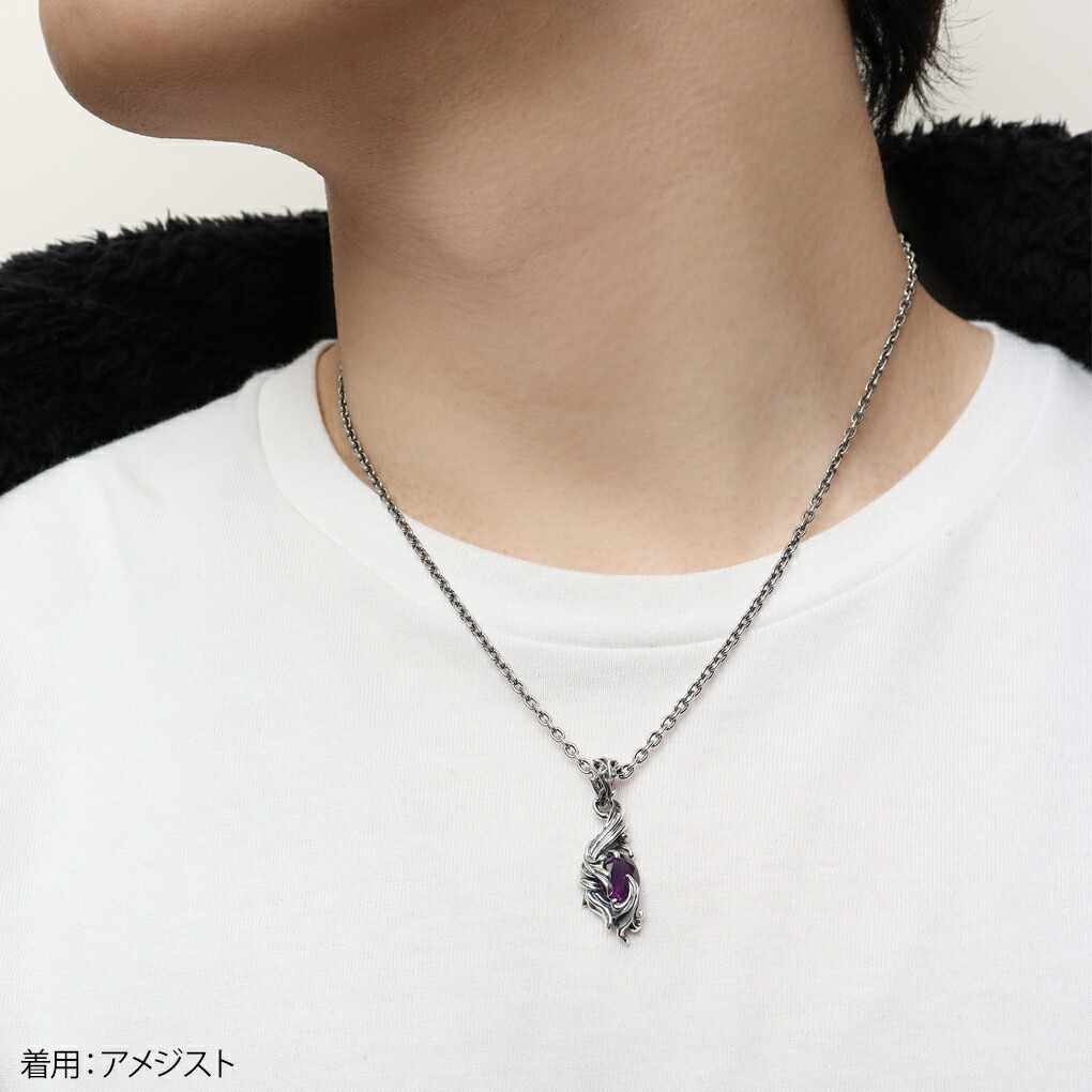 GIGOR ジゴロウ ジィースペンダント タイプ1 ネックレス (チェーン付き) ペンダント メンズネックレス シルバー シルバー925 天然石 アメジスト 爆買の画像