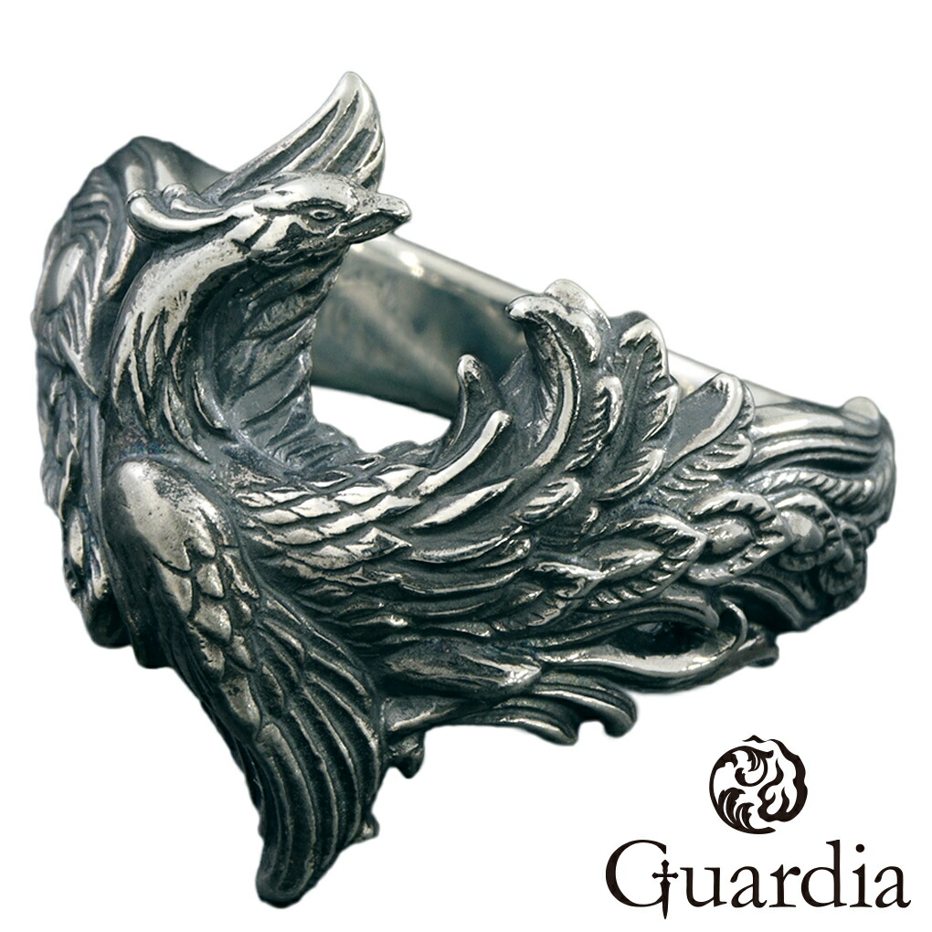 Guardia 朱雀 リング 指輪 11〜30号 シルバー 925 メンズ 鳥 トリ