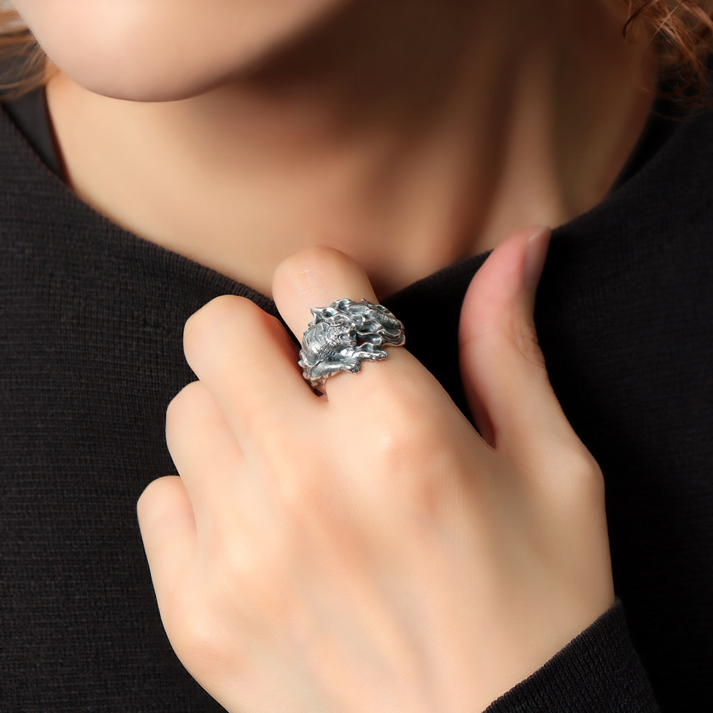 Guardia ガルディア 白虎 リング 指輪 11〜30号 メンズリング シルバー