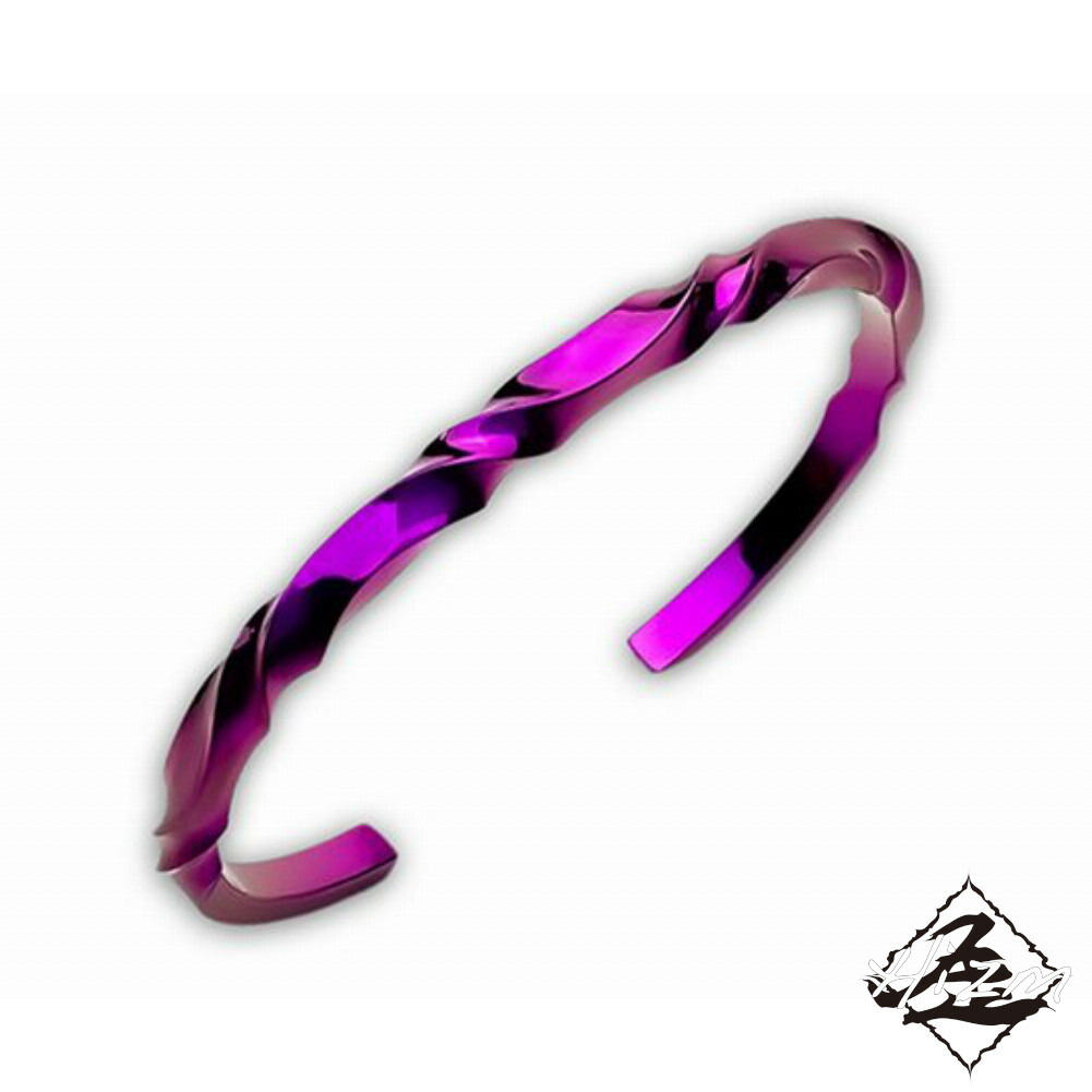 Hizm ゆらぎチタンバングル Large 桃 純チタン バングル 15-20cm チタンアクセサリー 腕輪 金属アレルギー アレルギーフリー 上品 きれいめ きれい 爆買