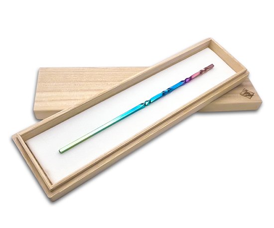 Hizm 空色簪 黄昏 純チタン TP340 15-18cm チタンアクセサリー