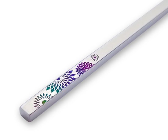 Hizm チタン製 角簪 カテドラル 銀無垢 純チタン 簪 15-18cm 軸太さ