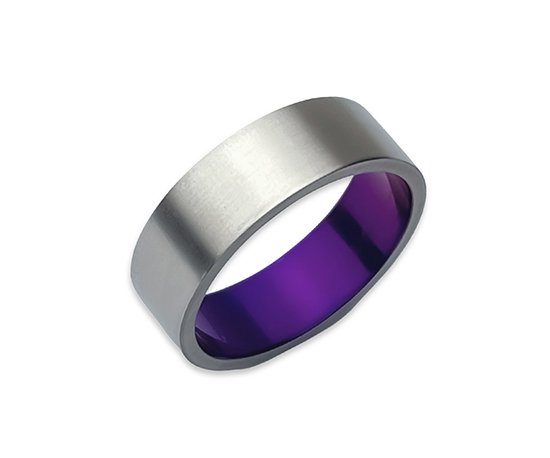 Hizm 彼岸花リング 7mm 朱×赤紫×紫 純チタン製 1-30号 チタン