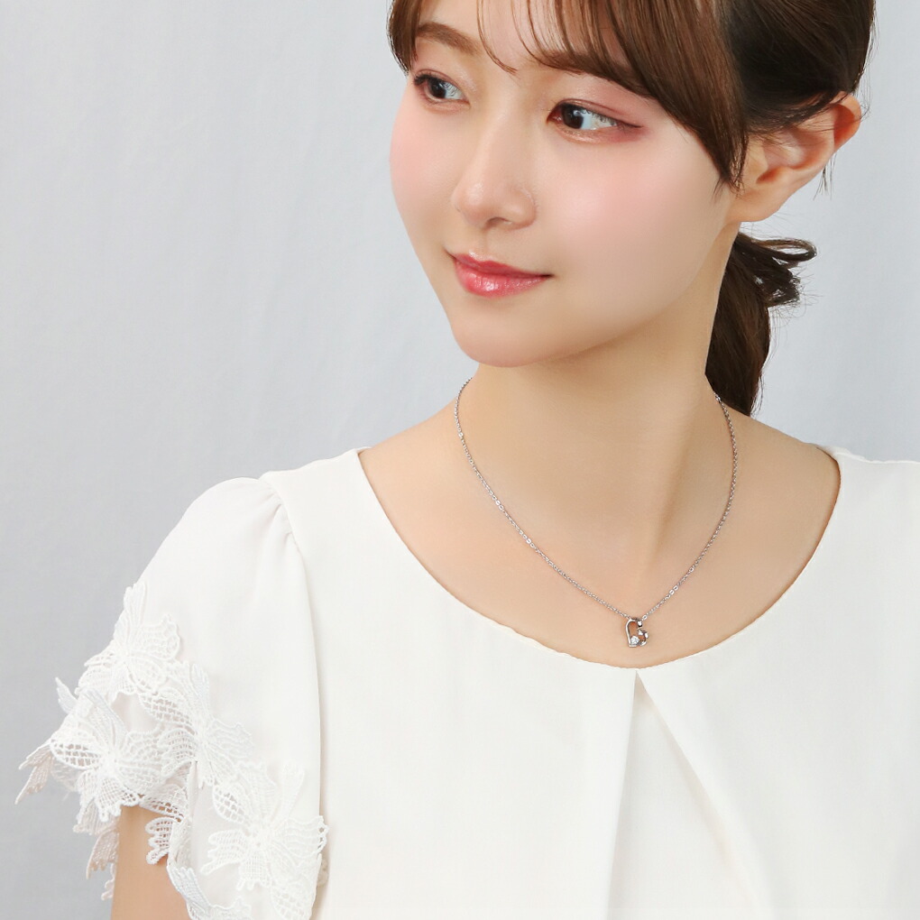 アレルギーフリー ステンレス ハート ネックレス ペンダント