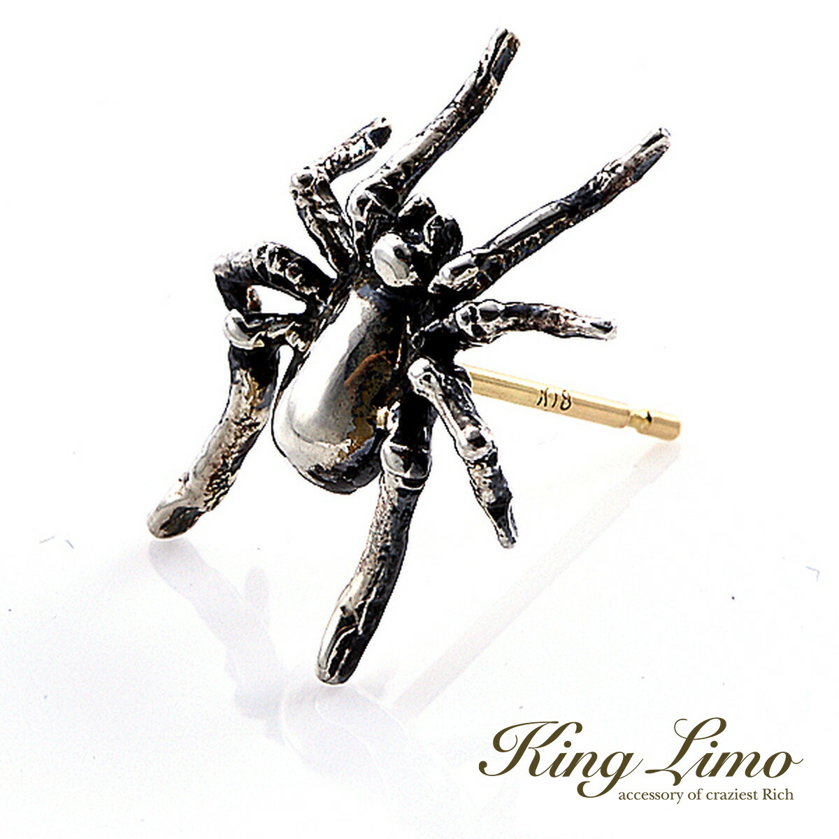 King Limo TINY SPIDER �^�C�j�[�X�p�C�_�[ �s�A�X 1P �Ў��p �w� �N�� �L���O���� �V���o�[925 �V���o�[�A�N�Z�T���[ �� �V���o�[�s�A�X ������ ����
