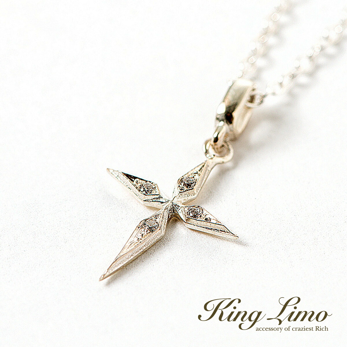 King Limo MICRO DIANA CROSS マイクロダイアナ ネックレス (チェーン付き) 十字架 キングリモ シルバー925 シルバーアクセサリー 銀 爆買