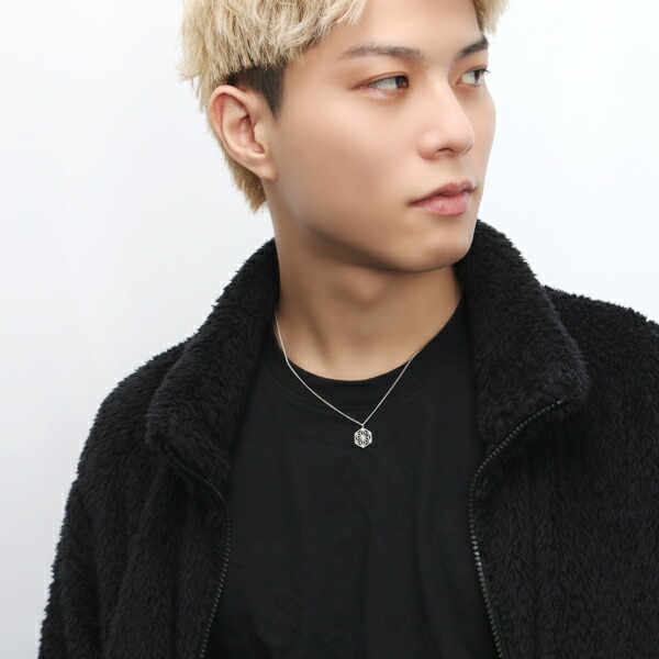 KANAME 選べる2カラー 麻の葉 透かし ネックレス シルバー925 プラチナ