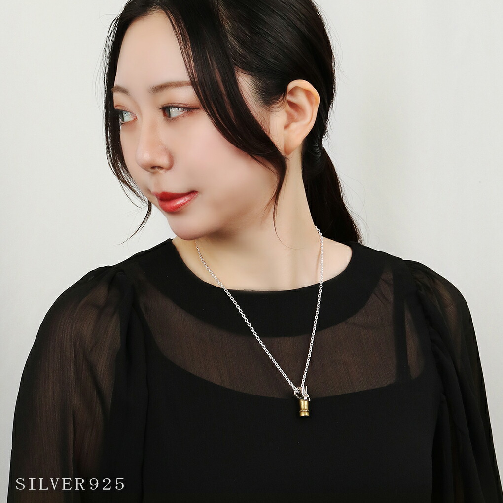 kokonoe 管狐 ペンダント シルバー ネックレス ペンダントトップ 狐 きつね 動物 妖怪 和風 和 和物 モチーフ グッズ アンティーク メンズ レディース 爆買の画像