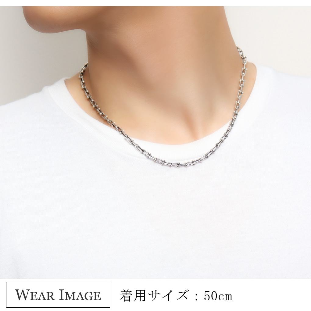 シルバー925 リンクチェーンネックレス 約50cm シルバー925 リンクチェーン ネックレス チェーン シルバー 45cm