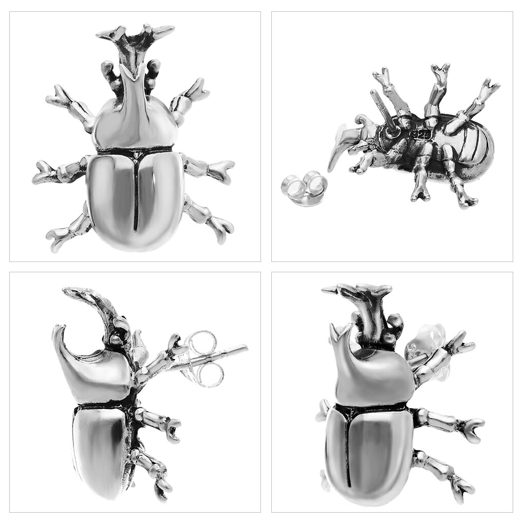 かぶと虫イヤリング Amazon | 本物のカブトムシの羽のイヤリング ジュエルビートル 虫の羽