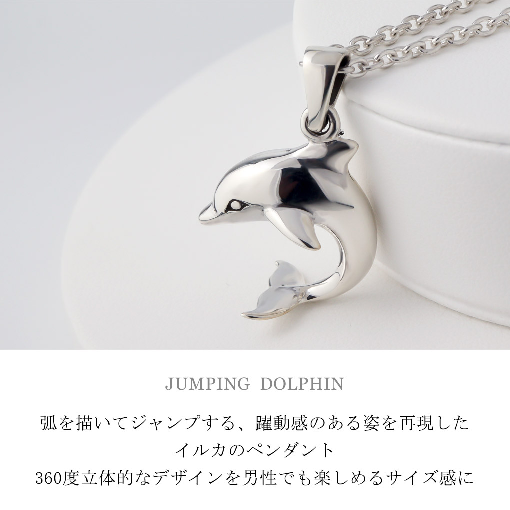 シルバー925 ネックレス レディース ドルフィン イルカ テール