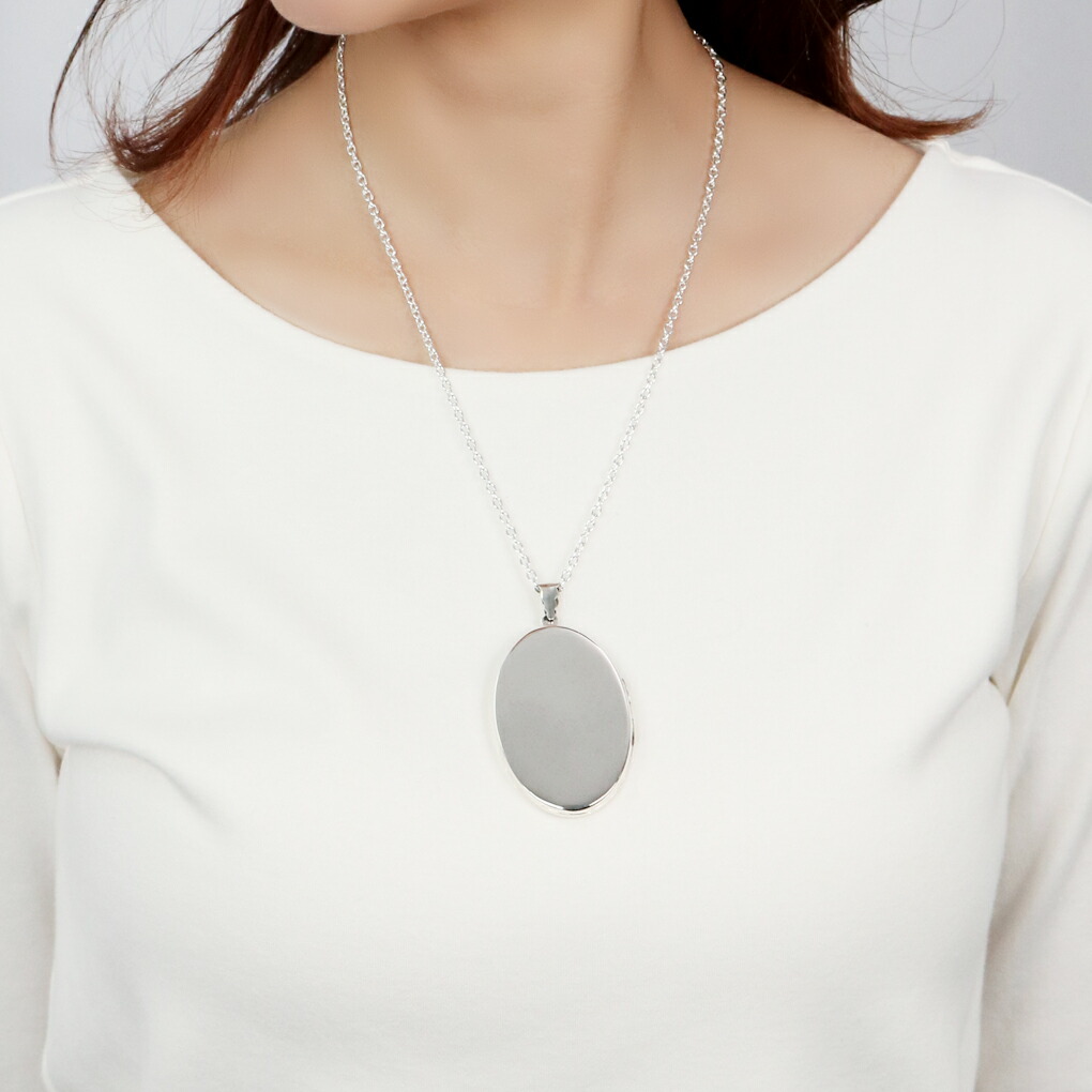 オーバル プレーン ロケット ネックレス ペンダント ペンダントトップ