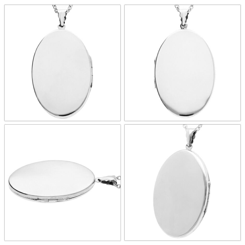 オーバル プレーン ロケット ネックレス ペンダント ペンダントトップ