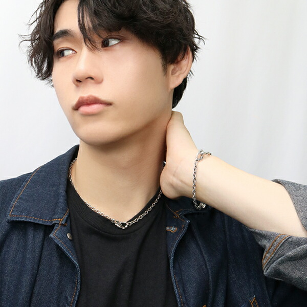 人気！メンズシルバーブレスレット ダブル ブルドッグ