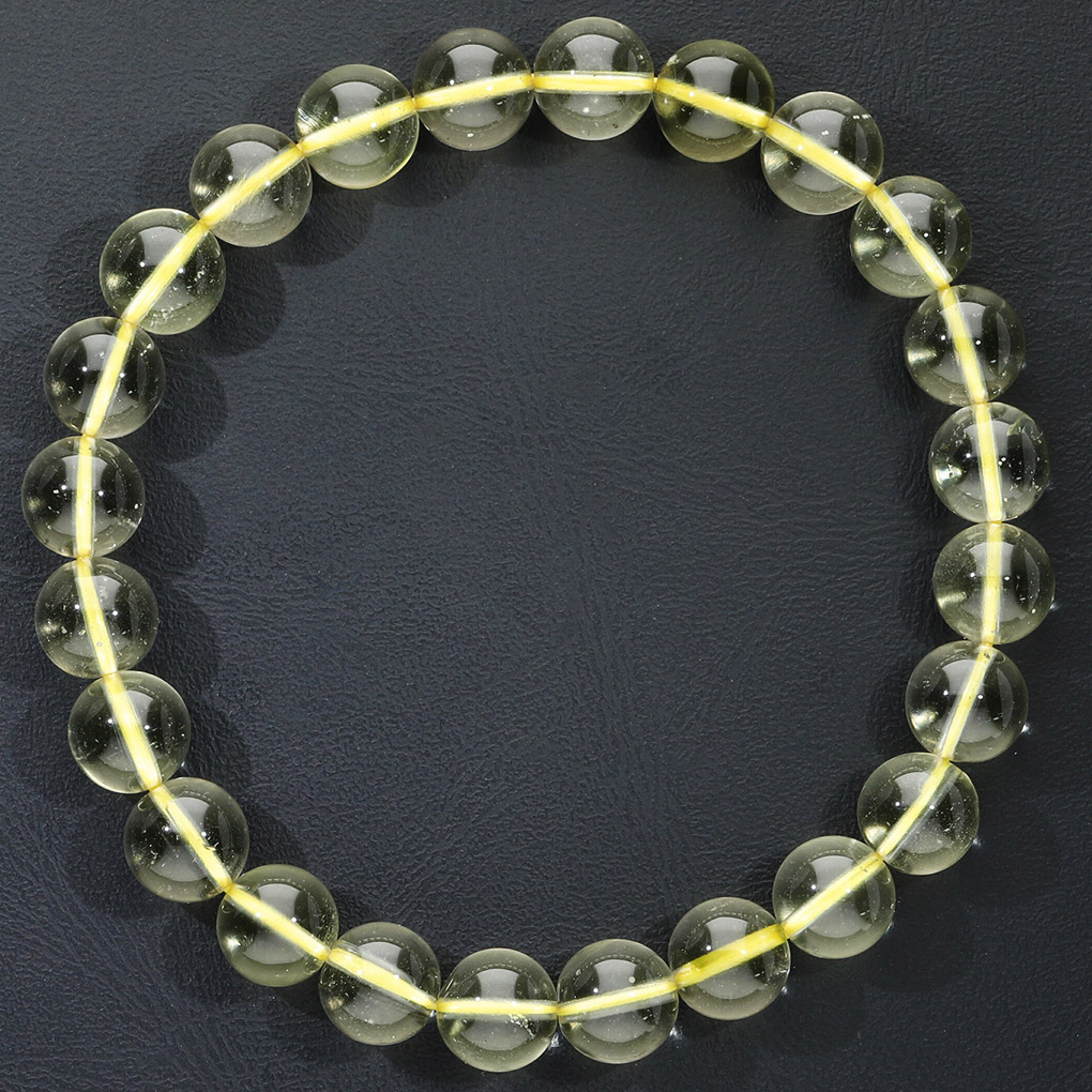リビアングラス ブレスレット 8mm 18cm メンズ M レディース L サイズ