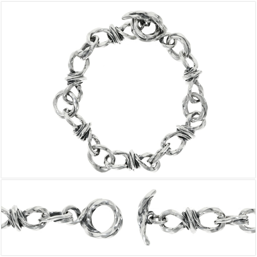 Que Crave デザインチェーン マンテル ブレスレット シルバー925 シルバーアクセサリー シルバーブレスレット ボリューム 大きめ 太め ハード 爆買の画像