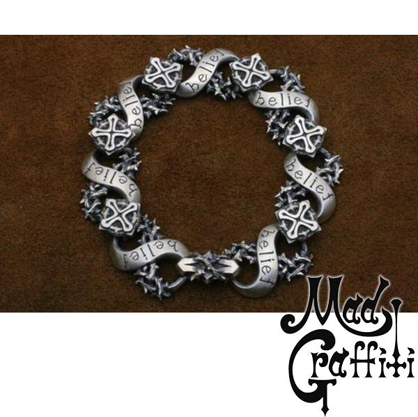 Yahoo! Yahoo!ショッピング(ヤフー ショッピング)Mad Graffiti マッドグラフィティ ブラインドビリーフブレスレットシルバーアクセサリー シルバー925 チェーン シルバーブレスレット ゴシック ハード