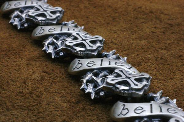 Mad Graffiti マッドグラフィティ ブラインドビリーフブレスレットシルバーアクセサリー シルバー925 チェーン シルバーブレスレット ゴシック ハード 爆買の画像