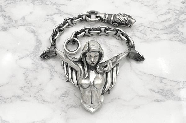 Mad Graffiti マッドグラフィティ クルシフィクシャン2nd L ブレスレットシルバーアクセサリー シルバー925 チェーン シルバーブレスレット ゴシック 爆買の画像